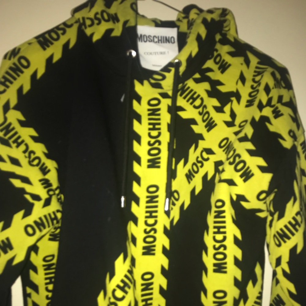 Moschino caution ⚠️ tape hoodie